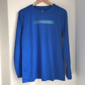 Adidas ClimaLite Blue Long Sleeve Athletic Top Stretch Comfy Women's size Large